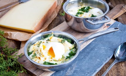 Oeufs à la florentine au Beaufort