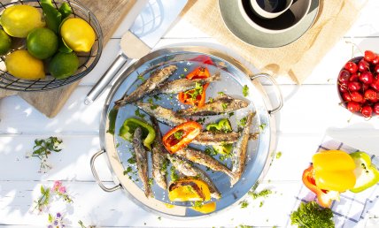 Sardines marinées à la plancha