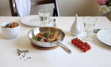 Côte de veau rôtie à l'ail et au romarin