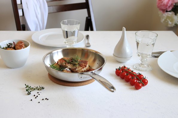 Côte de veau rôtie à l'ail et au romarin