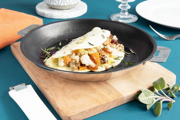 Omelette blanche aux petits légumes