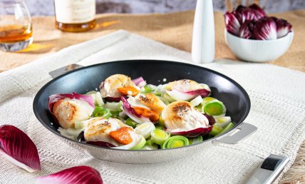 Poêlée de st Jacques au whisky