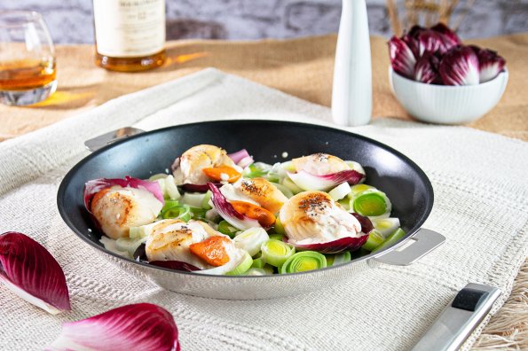 Poêlée de st Jacques au whisky