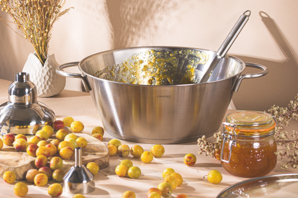 Quetsche and mirabelle plum preserve with cinnamon