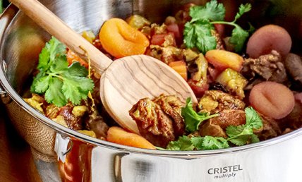Tajine d’agneau abricots et raisins secs