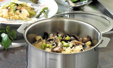 Risotto aux asperges vertes et éclats de parmesan