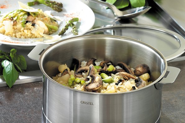 Risotto aux asperges vertes et éclats de parmesan