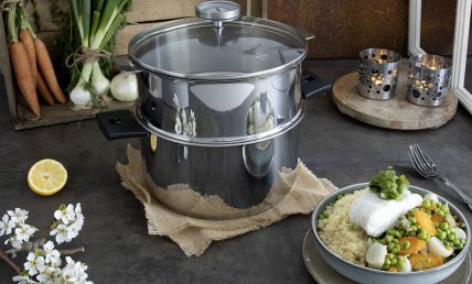 Tajine de légumes nouveaux au cabillaud