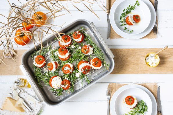 Tomates farcies à la ricotta, parmesan et ciboulette